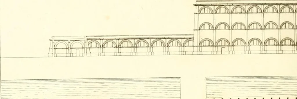 An illustration from Partie graphique des cours d'architecture faits à l'École royale polytechnique depuis sa réorganisation; précédée d'un sommaire des leçons relatives à ce nouveau travail, 1821, leaf 111