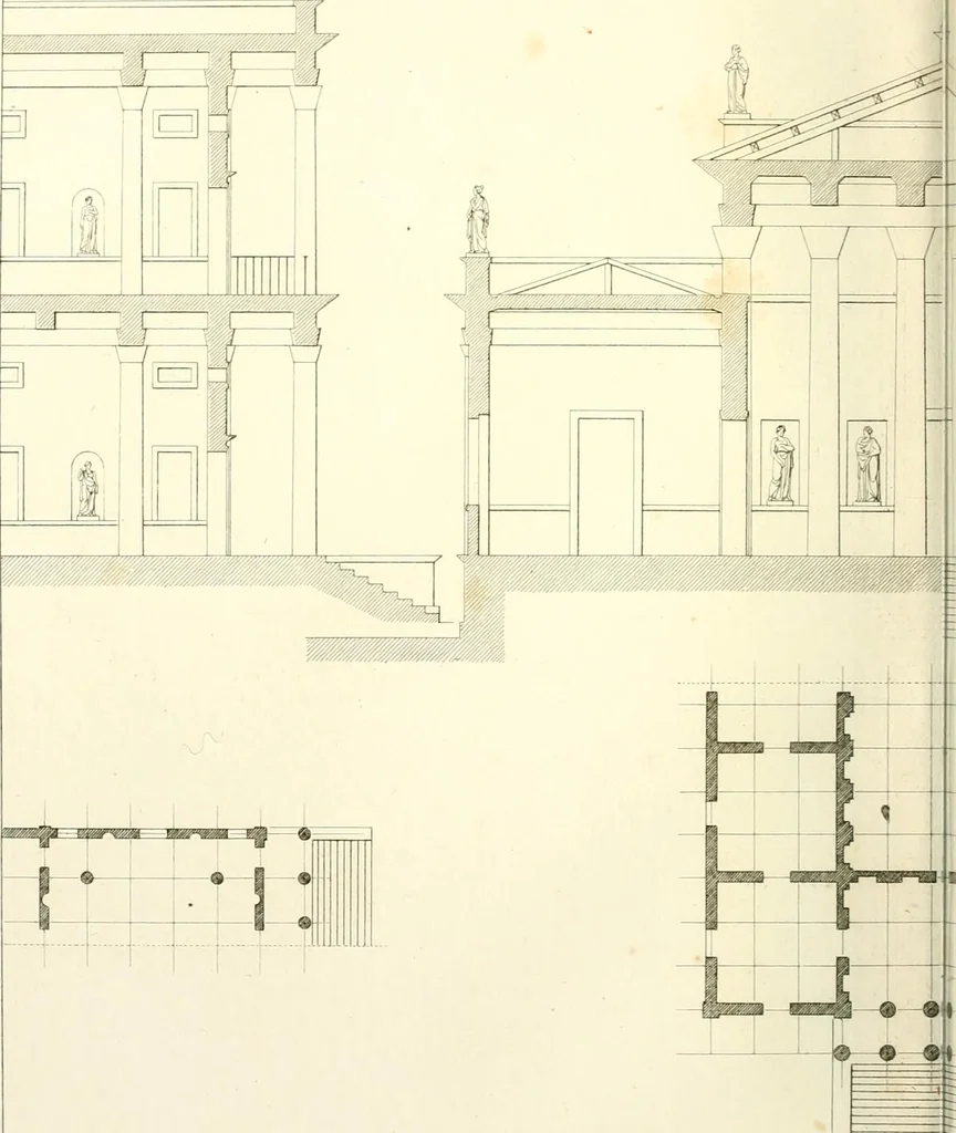 An illustration from Partie graphique des cours d'architecture faits à l'École royale polytechnique depuis sa réorganisation; précédée d'un sommaire des leçons relatives à ce nouveau travail, 1821, leaf 119