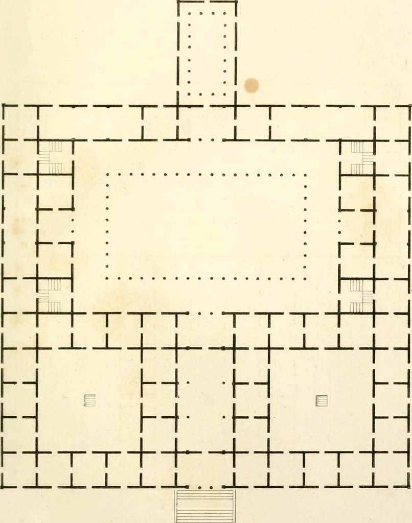An illustration from Partie graphique des cours d'architecture faits à l'École royale polytechnique depuis sa réorganisation; précédée d'un sommaire des leçons relatives à ce nouveau travail, 1821, leaf 140