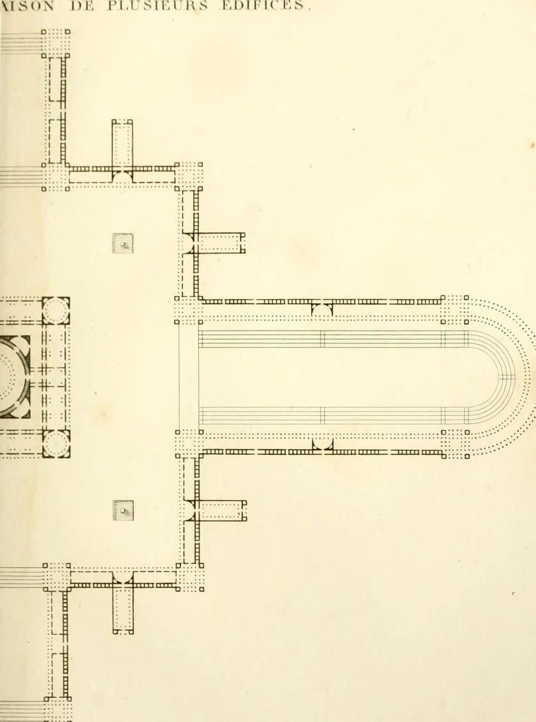An illustration from Partie graphique des cours d'architecture faits à l'École royale polytechnique depuis sa réorganisation; précédée d'un sommaire des leçons relatives à ce nouveau travail, 1821, leaf 152