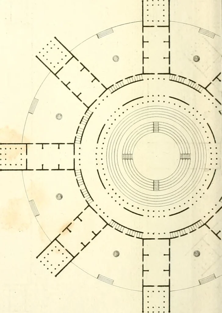 An illustration from Partie graphique des cours d'architecture faits à l'École royale polytechnique depuis sa réorganisation; précédée d'un sommaire des leçons relatives à ce nouveau travail, 1821, leaf 159