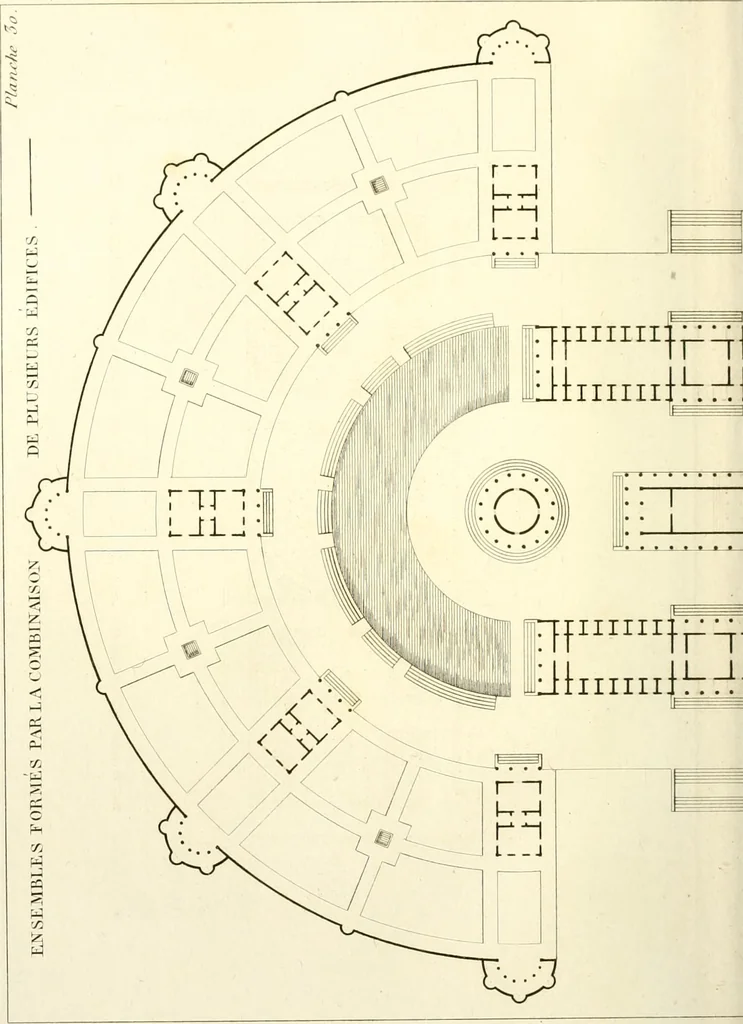 An illustration from Partie graphique des cours d'architecture faits à l'École royale polytechnique depuis sa réorganisation; précédée d'un sommaire des leçons relatives à ce nouveau travail, 1821, leaf 163