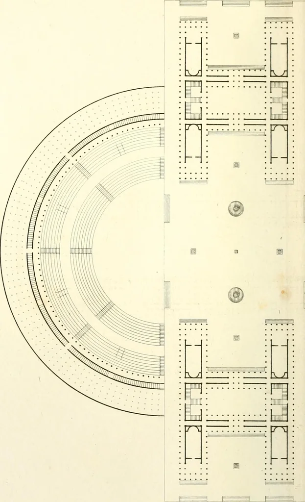 An illustration from Partie graphique des cours d'architecture faits à l'École royale polytechnique depuis sa réorganisation; précédée d'un sommaire des leçons relatives à ce nouveau travail, 1821, leaf 171
