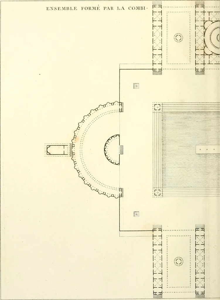 An illustration from Partie graphique des cours d'architecture faits à l'École royale polytechnique depuis sa réorganisation; précédée d'un sommaire des leçons relatives à ce nouveau travail, 1821, leaf 175