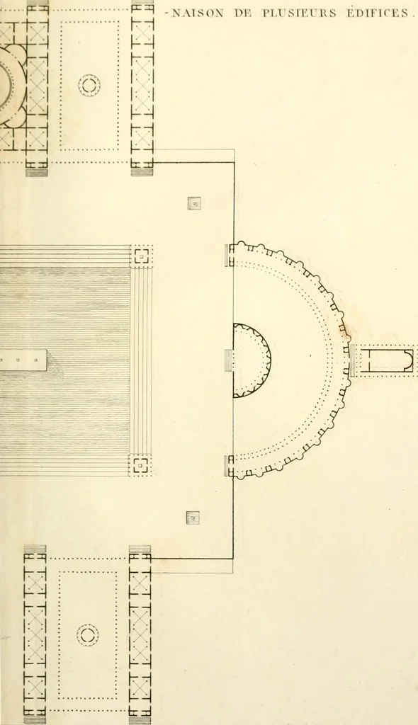 An illustration from Partie graphique des cours d'architecture faits à l'École royale polytechnique depuis sa réorganisation; précédée d'un sommaire des leçons relatives à ce nouveau travail, 1821, leaf 176