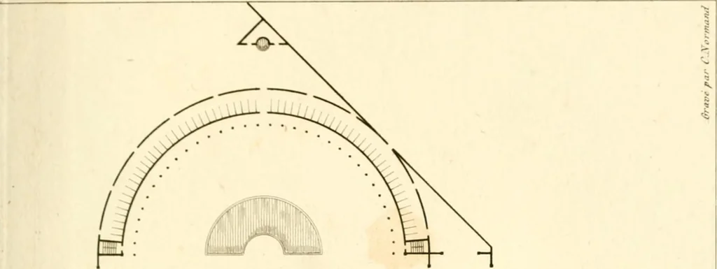 An illustration from Partie graphique des cours d'architecture faits à l'École royale polytechnique depuis sa réorganisation; précédée d'un sommaire des leçons relatives à ce nouveau travail, 1821, leaf 180