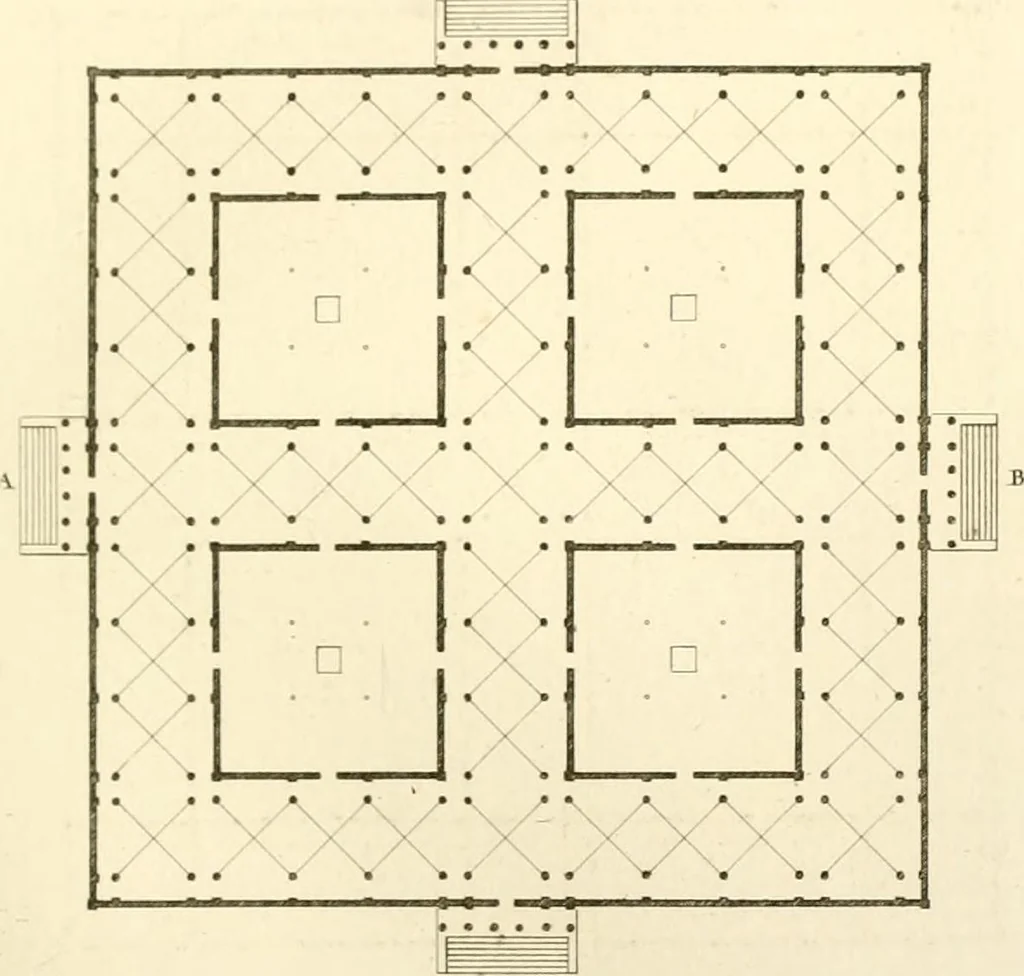 An illustration from Partie graphique des cours d'architecture faits à l'École royale polytechnique depuis sa réorganisation; précédée d'un sommaire des leçons relatives à ce nouveau travail, 1821, leaf 64