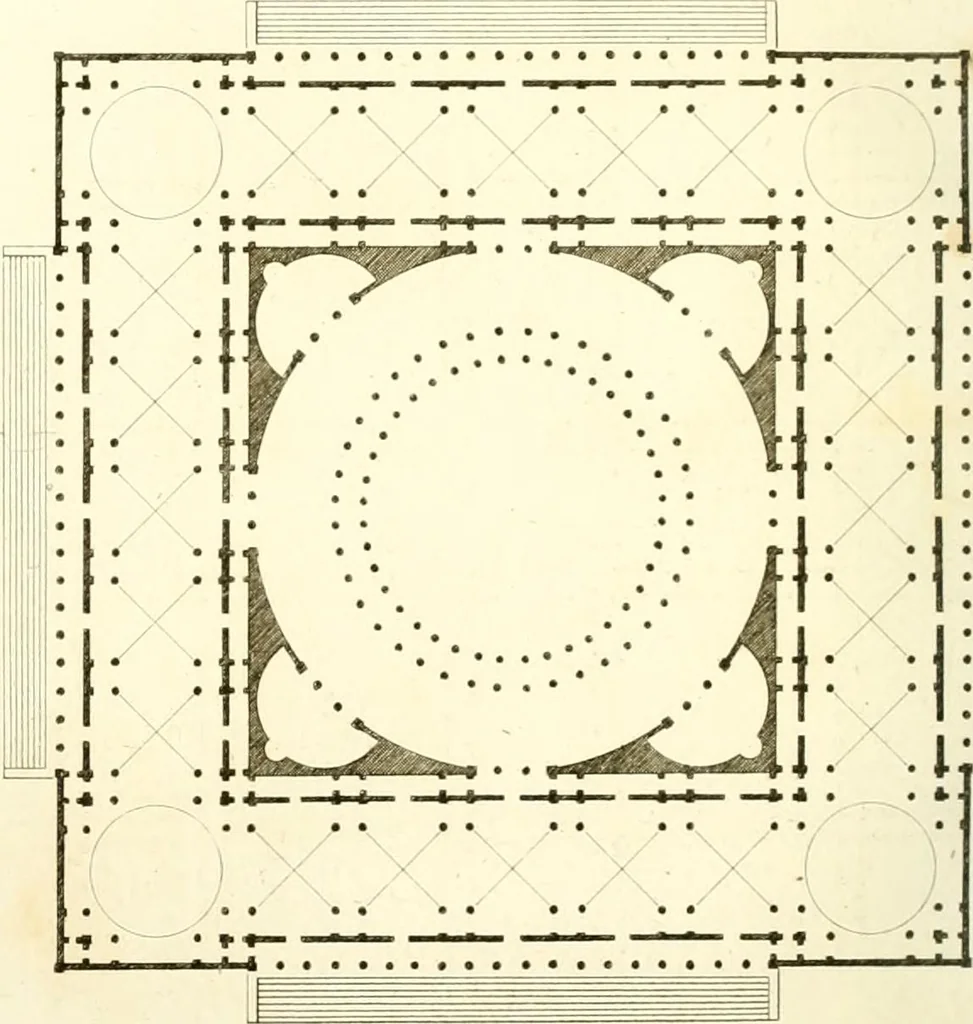 An illustration from Partie graphique des cours d'architecture faits à l'École royale polytechnique depuis sa réorganisation; précédée d'un sommaire des leçons relatives à ce nouveau travail, 1821, leaf 75