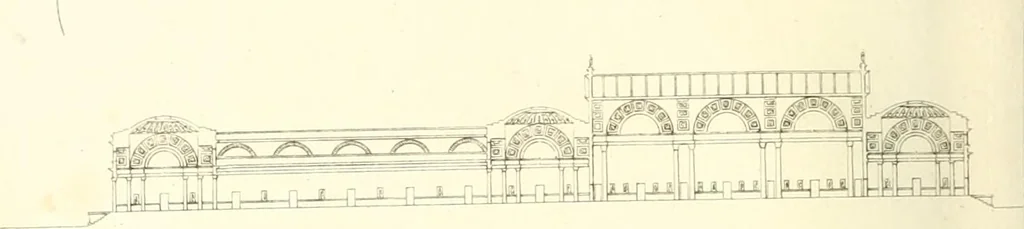 An illustration from Partie graphique des cours d'architecture faits à l'École royale polytechnique depuis sa réorganisation; précédée d'un sommaire des leçons relatives à ce nouveau travail, 1821, leaf 79