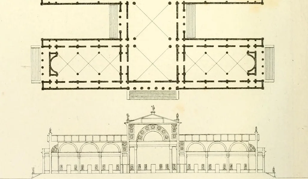 An illustration from Partie graphique des cours d'architecture faits à l'École royale polytechnique depuis sa réorganisation; précédée d'un sommaire des leçons relatives à ce nouveau travail, 1821, leaf 83