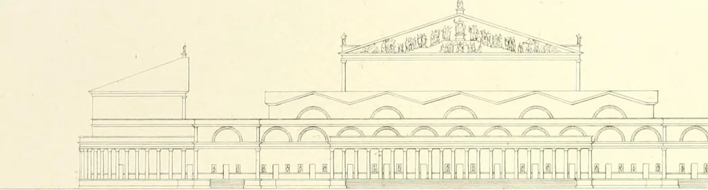 An illustration from Partie graphique des cours d'architecture faits à l'École royale polytechnique depuis sa réorganisation; précédée d'un sommaire des leçons relatives à ce nouveau travail, 1821, leaf 91