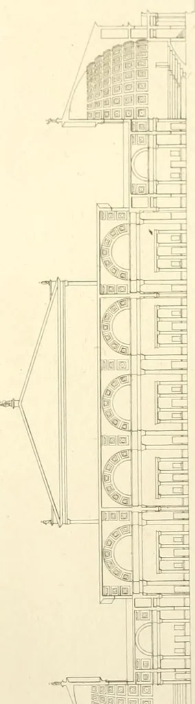 An illustration from Partie graphique des cours d'architecture faits à l'École royale polytechnique depuis sa réorganisation; précédée d'un sommaire des leçons relatives à ce nouveau travail, 1821, leaf 92