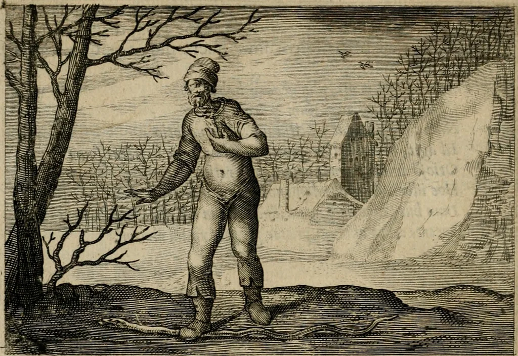 An illustration from Emblemata Florentii Schoonhovii I.C. Goudani, partim moralia, partim etiam civilia. Cum latiori eorundem ejusdem auctoris interpretatione. Accedunt et alia quaedam poëmatia in alijs poëmatum suorum libris non contenta, 1618, leaf 117