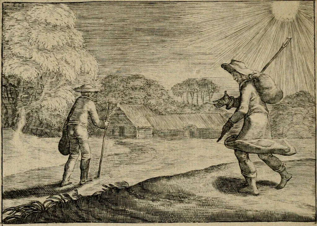 An illustration from Emblemata Florentii Schoonhovii I.C. Goudani, partim moralia, partim etiam civilia. Cum latiori eorundem ejusdem auctoris interpretatione. Accedunt et alia quaedam poëmatia in alijs poëmatum suorum libris non contenta, 1618, leaf 119
