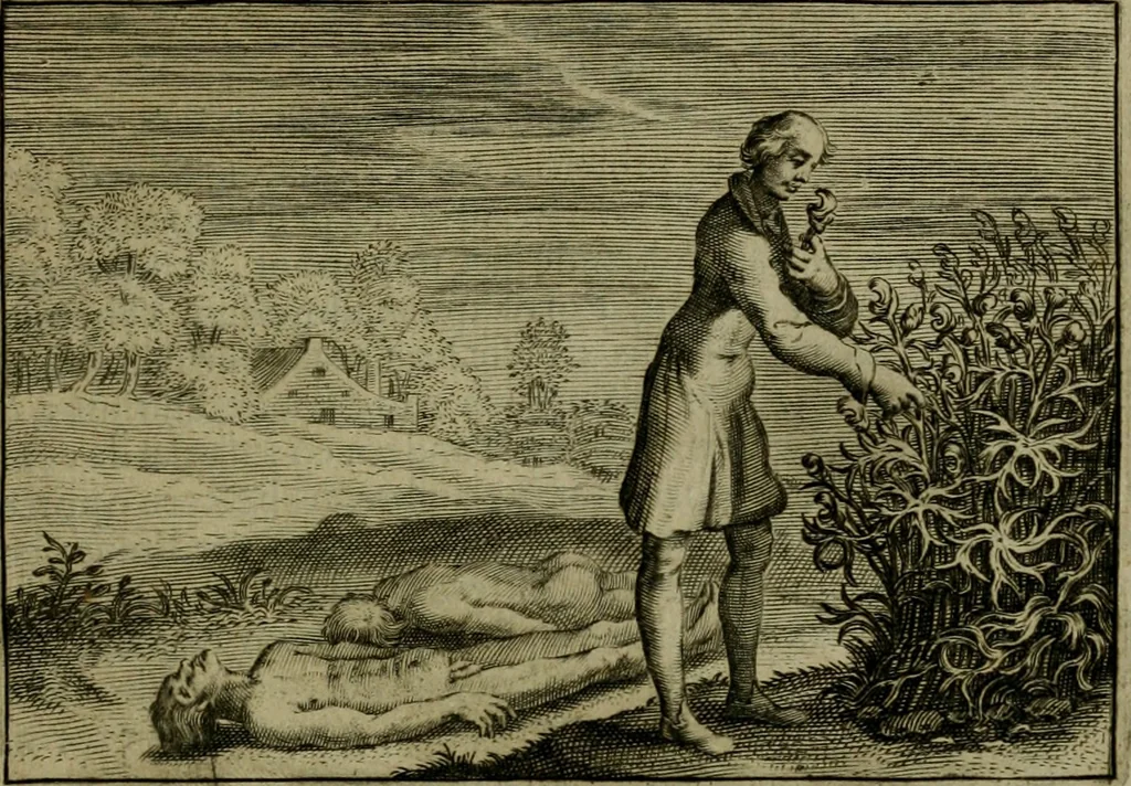 An illustration from Emblemata Florentii Schoonhovii I.C. Goudani, partim moralia, partim etiam civilia. Cum latiori eorundem ejusdem auctoris interpretatione. Accedunt et alia quaedam poëmatia in alijs poëmatum suorum libris non contenta, 1618, leaf 132