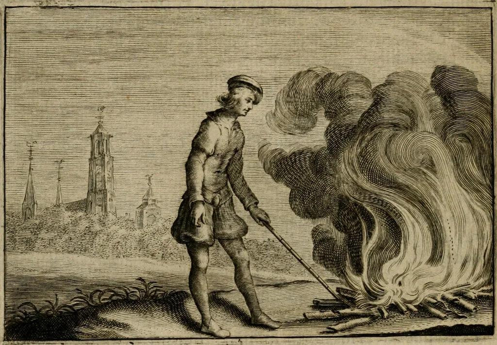 An illustration from Emblemata Florentii Schoonhovii I.C. Goudani, partim moralia, partim etiam civilia. Cum latiori eorundem ejusdem auctoris interpretatione. Accedunt et alia quaedam poëmatia in alijs poëmatum suorum libris non contenta, 1618, leaf 139