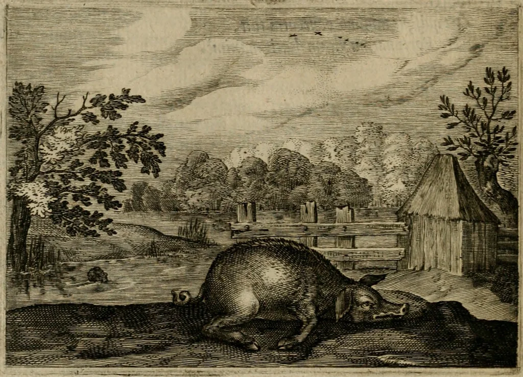 An illustration from Emblemata Florentii Schoonhovii I.C. Goudani, partim moralia, partim etiam civilia. Cum latiori eorundem ejusdem auctoris interpretatione. Accedunt et alia quaedam poëmatia in alijs poëmatum suorum libris non contenta, 1618, leaf 145