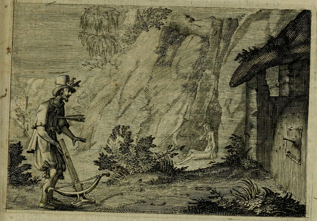 An illustration from Emblemata Florentii Schoonhovii I.C. Goudani, partim moralia, partim etiam civilia. Cum latiori eorundem ejusdem auctoris interpretatione. Accedunt et alia quaedam poëmatia in alijs poëmatum suorum libris non contenta, 1618, leaf 204