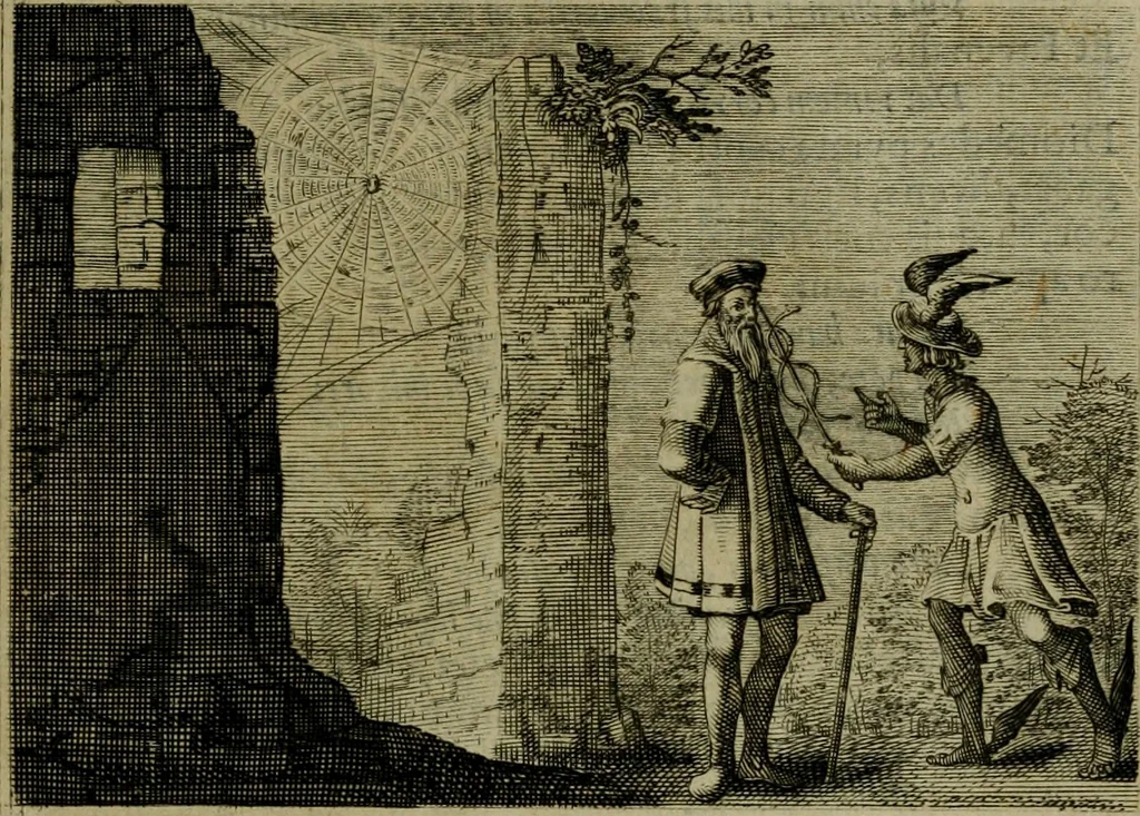 An illustration from Emblemata Florentii Schoonhovii I.C. Goudani, partim moralia, partim etiam civilia. Cum latiori eorundem ejusdem auctoris interpretatione. Accedunt et alia quaedam poëmatia in alijs poëmatum suorum libris non contenta, 1618, leaf 218