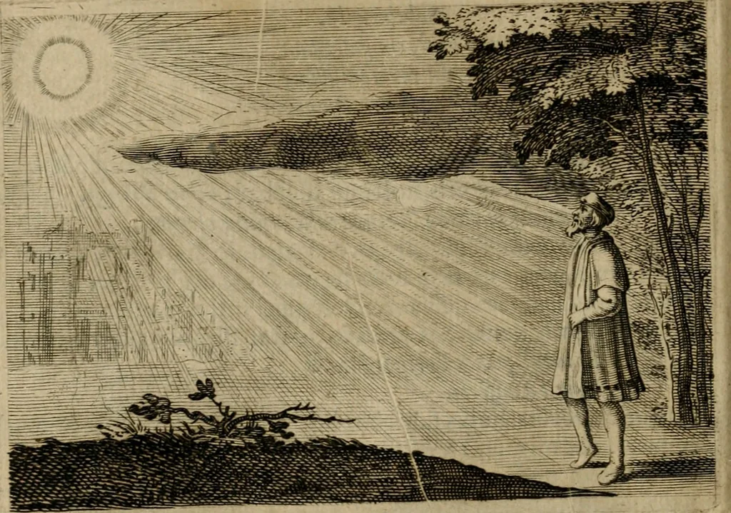 An illustration from Emblemata Florentii Schoonhovii I.C. Goudani, partim moralia, partim etiam civilia. Cum latiori eorundem ejusdem auctoris interpretatione. Accedunt et alia quaedam poëmatia in alijs poëmatum suorum libris non contenta, 1618, leaf 59