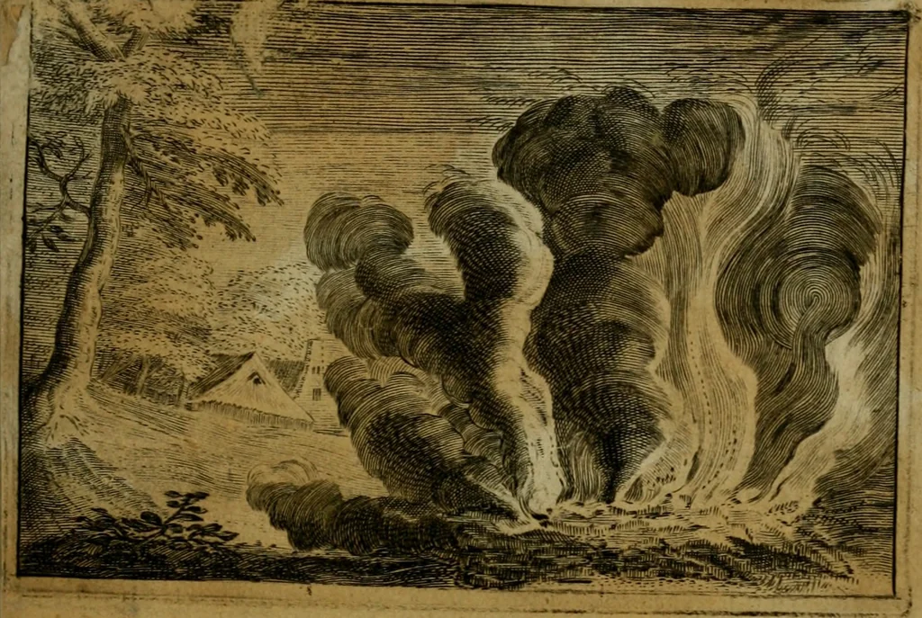 An illustration from Emblemata Florentii Schoonhovii I.C. Goudani, partim moralia, partim etiam civilia. Cum latiori eorundem ejusdem auctoris interpretatione. Accedunt et alia quaedam poëmatia in alijs poëmatum suorum libris non contenta, 1618, leaf 84