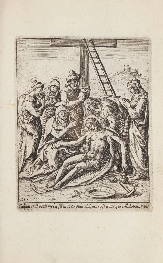 An illustration from Passio et resvrrectio D.N. Iesv Christi / edita et excusa ab Ad. Collaert., 1600, leaf 87