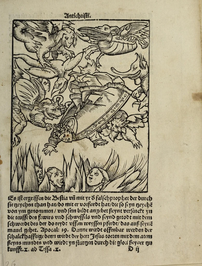An illustration from Passional Christi unnd Antichristi, 1521, leaf 31