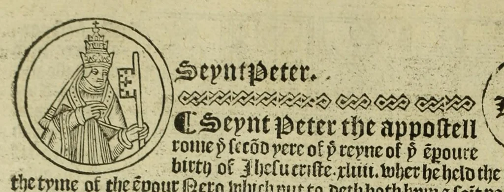 An illustration from The pastyme of people : the cronycles of dyuers realmys and most specyally of the realme of Englond, 1530, leaf 20
