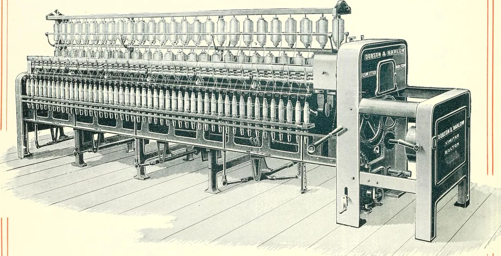 An illustration from Patentees and makers of machinery : on the latest and most approved principles for preparing, spinning & doubling, cotton, cotton waste, wool, worsted, silk, and bigonia yarns, 1900, leaf 109