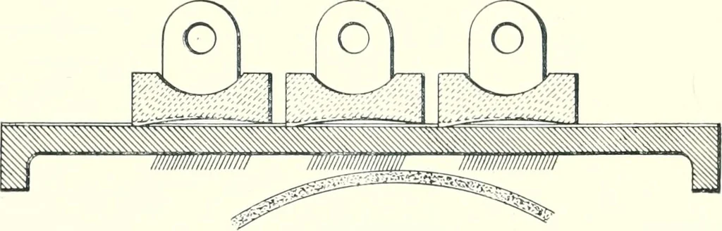 An illustration from Patentees and makers of machinery : on the latest and most approved principles for preparing, spinning & doubling, cotton, cotton waste, wool, worsted, silk, and bigonia yarns, 1900, leaf 49