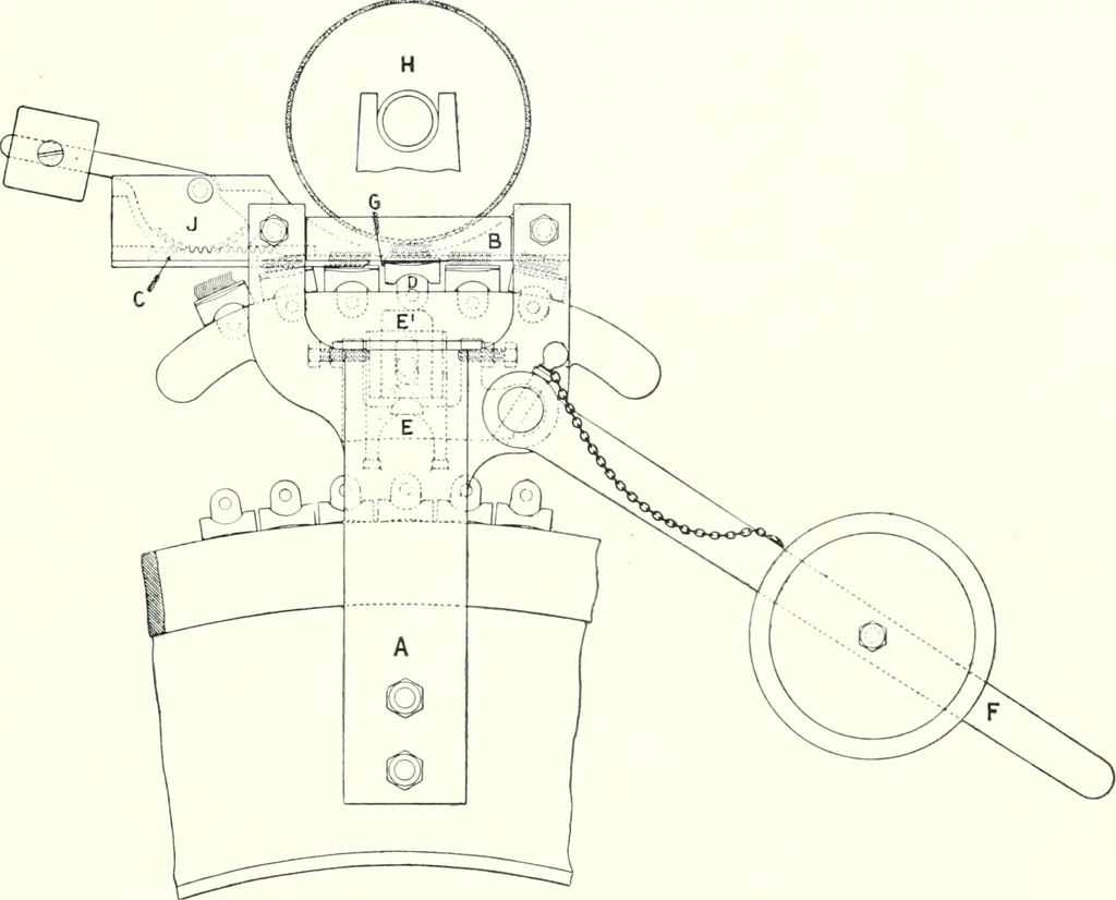 An illustration from Patentees and makers of machinery : on the latest and most approved principles for preparing, spinning & doubling, cotton, cotton waste, wool, worsted, silk, and bigonia yarns, 1900, leaf 52