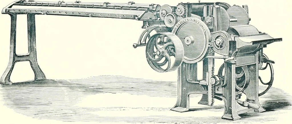 An illustration from Patentees and makers of machinery : on the latest and most approved principles for preparing, spinning & doubling, cotton, cotton waste, wool, worsted, silk, and bigonia yarns, 1900, leaf 62