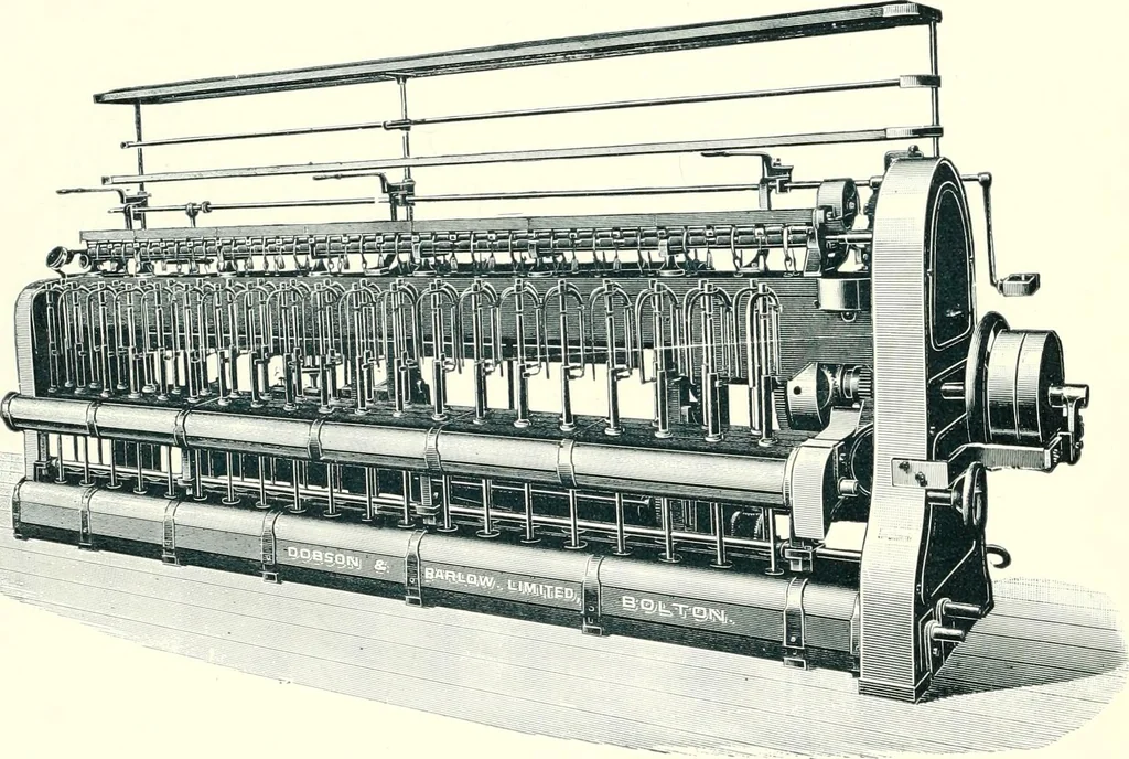 An illustration from Patentees and makers of machinery : on the latest and most approved principles for preparing, spinning & doubling, cotton, cotton waste, wool, worsted, silk, and bigonia yarns, 1900, leaf 83