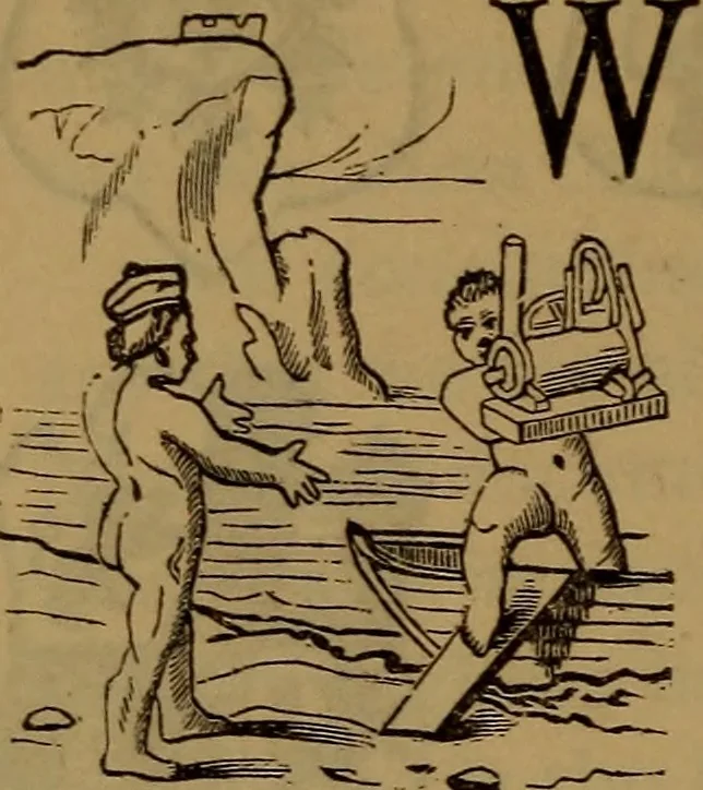 An illustration from Patent soliciting and United States court practice, with remarks concerning specifications and claims, drawings, official examination, appeals, reissues, searches and reports, court practice, interferences, foreign patents, etc, 1883, leaf 105