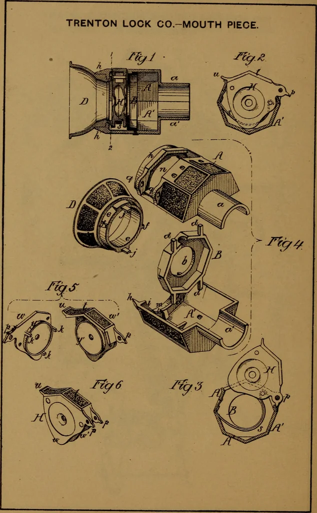 An illustration from Patent soliciting and United States court practice, with remarks concerning specifications and claims, drawings, official examination, appeals, reissues, searches and reports, court practice, interferences, foreign patents, etc, 1883, leaf 149