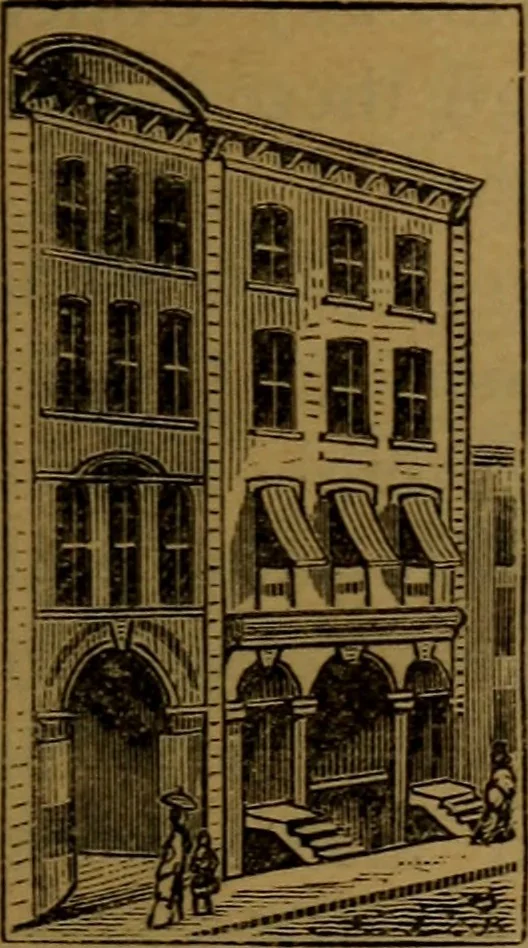 An illustration from Patent soliciting and United States court practice, with remarks concerning specifications and claims, drawings, official examination, appeals, reissues, searches and reports, court practice, interferences, foreign patents, etc, 1883, leaf 28