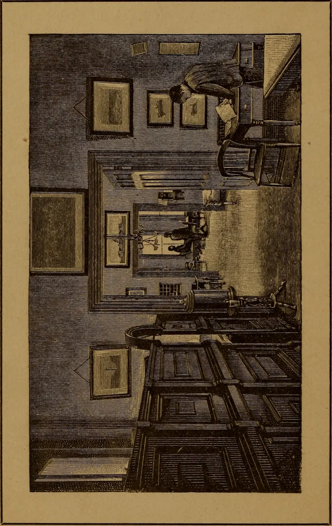 An illustration from Patent soliciting and United States court practice, with remarks concerning specifications and claims, drawings, official examination, appeals, reissues, searches and reports, court practice, interferences, foreign patents, etc, 1883, leaf 9