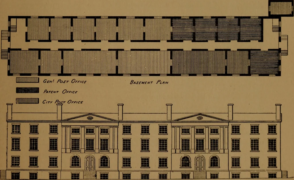 An illustration from The patent system of the United States so far as it relates to the granting of patents: a history, 1891, leaf 36