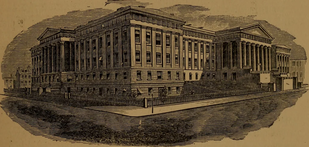 An illustration from The patent system of the United States so far as it relates to the granting of patents: a history, 1891, leaf 52