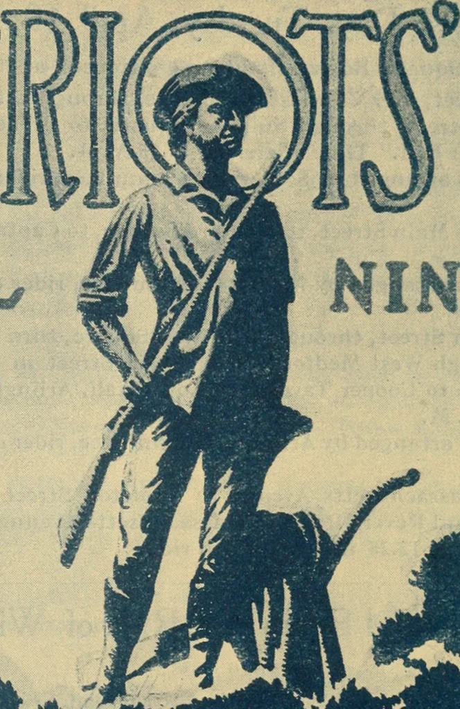 An illustration from Patriot's day celebration at Cambridge, Mass., April 19th, 1921. Also an address on the true American flag <our first national emblem and standard> the Cambridge flag, 1921, leaf 26
