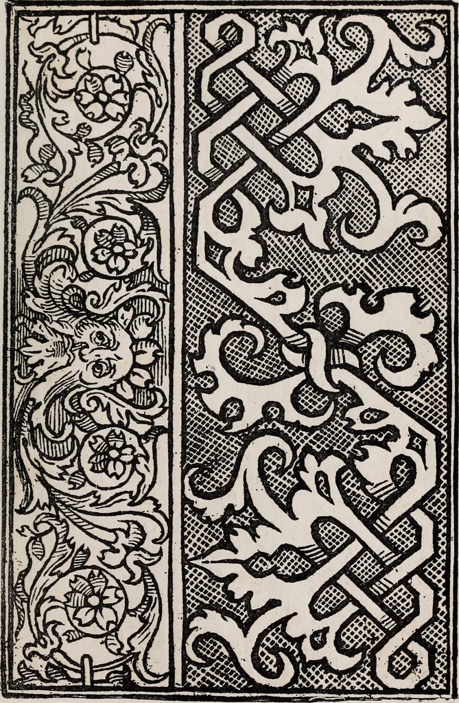 An illustration from Patrons de broderie et de lingerie du XVIe siècle, 1872, leaf 110
