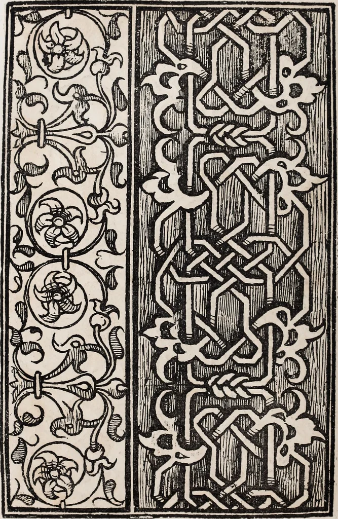 An illustration from Patrons de broderie et de lingerie du XVIe siècle, 1872, leaf 111