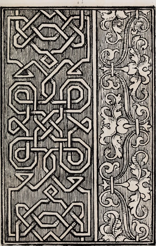 An illustration from Patrons de broderie et de lingerie du XVIe siècle, 1872, leaf 122