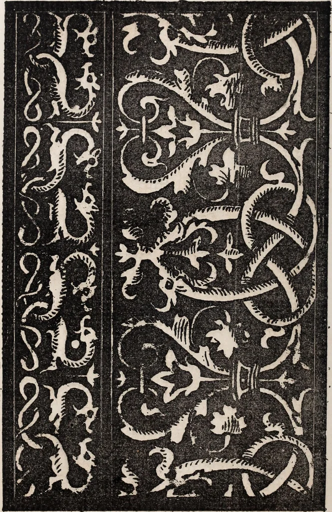 An illustration from Patrons de broderie et de lingerie du XVIe siècle, 1872, leaf 129