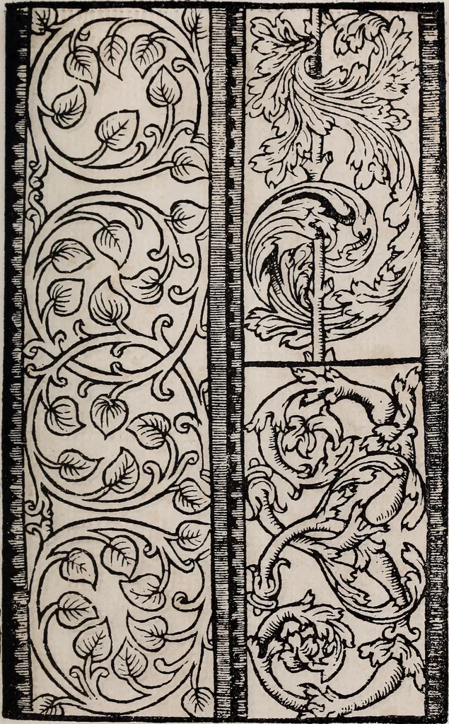 An illustration from Patrons de broderie et de lingerie du XVIe siècle, 1872, leaf 40