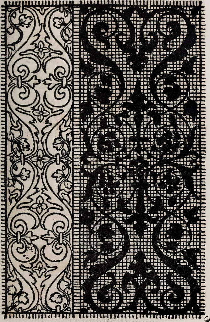 An illustration from Patrons de broderie et de lingerie du XVIe siècle, 1872, leaf 42