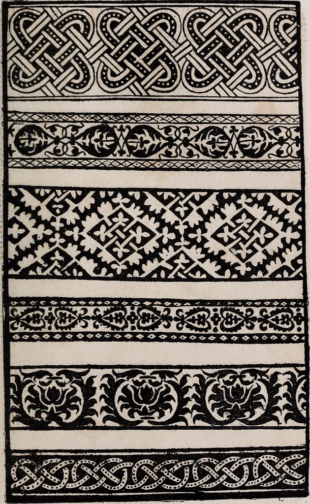 An illustration from Patrons de broderie et de lingerie du XVIe siècle, 1872, leaf 44