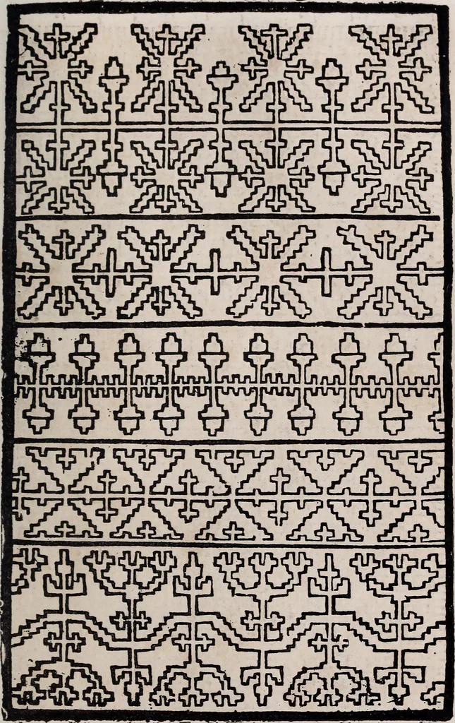 An illustration from Patrons de broderie et de lingerie du XVIe siècle, 1872, leaf 48