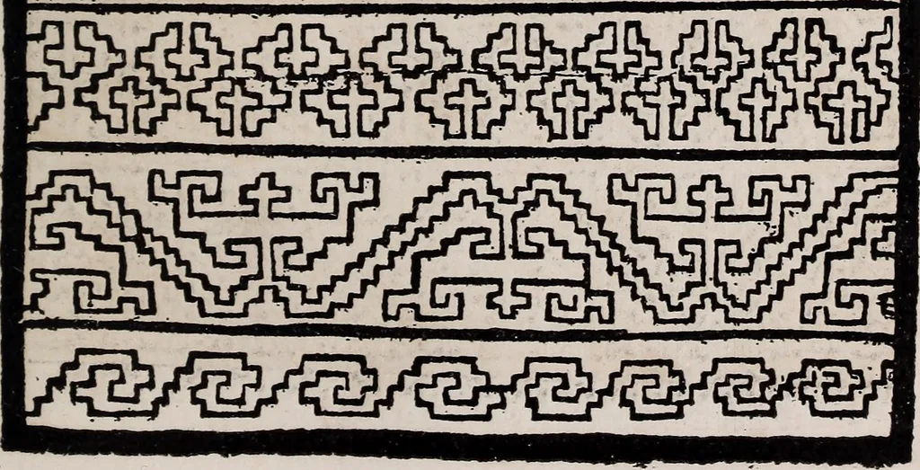 An illustration from Patrons de broderie et de lingerie du XVIe siècle, 1872, leaf 52