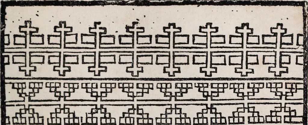 An illustration from Patrons de broderie et de lingerie du XVIe siècle, 1872, leaf 68